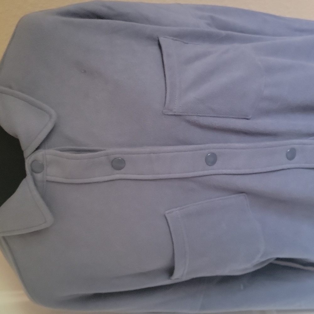L Mondetta Cozy Warm Fleece Blue Shirt Jacket